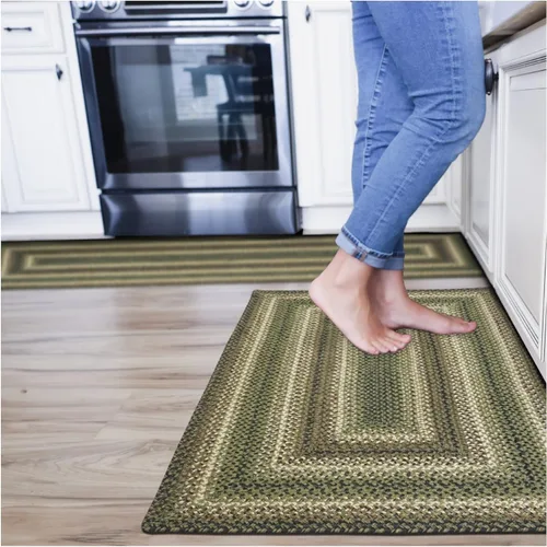 Miniatura 58 de Homespice Alfombras de Área Ovaladas Trenzadas de Yute Denim Azul de 8x10 pies para Sala de Estar, Dormitorio y Comedor. Apto para Mascotas. Estilos