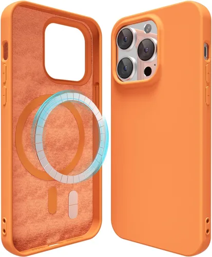 Miniatura 94 de oakxco Funda de silicona para iPhone 12 Pro Max, magnética, compatible con carga inalámbrica Magsafe, cubierta protectora de goma suave y delgada