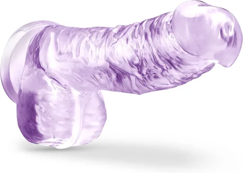Miniatura 5 de Blush Naturally Yours - Consolador cristalino realista con bolas, juego anal y vaginal para principiantes, base de ventosa, arnés compatible