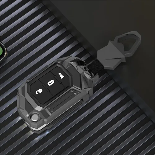 Miniatura 3 de Funda de aleación de zinc para llavero compatible con Jeep Wrangler Gladiator JL JLU Sahara Rubicon The Sport JT Overland Sport S 2018-2023
