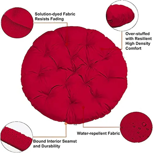 Miniatura 2 de HUHJYUGE Cojín colgante para silla de hamaca de solo 16 x 16 pulgadas, cojín de repuesto impermeable para silla colgante, cesta colgante, cojín