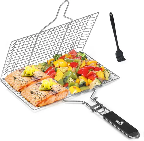 UNCO Cesta de acero inoxidable para pescado y verduras Plateado