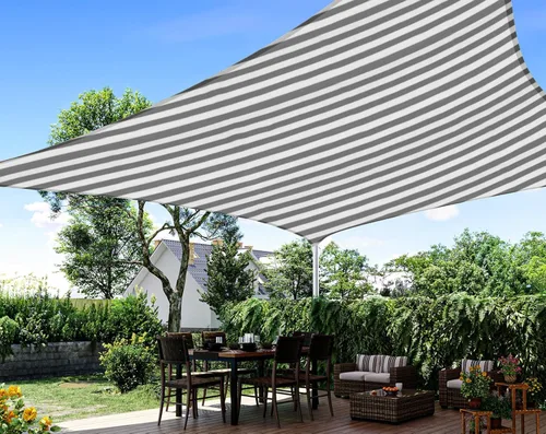 Miniatura 18 de Toldo Quictent de polietileno de alta densidad, 6.53 oz/m², rectangular, para exteriores, 98 % protección UV, kit de herramientas, sombra para patio