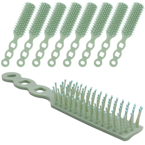 Miniatura 12 de Cepillos de pelo a granel para personas sin hogar, paquete de 12 cepillos de pelo a granel para cabello rizado, ondulado, secado de pelo, Negro