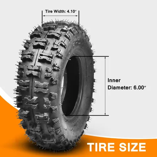 Miniatura 3 de HOLATO 4.10/3.50-6 4.10-6 NHS Neumático y tubo interior para cortacésped, carretillas, vehículos de 4 ruedas, ATV, Quad Go Kart, soplador de nieve