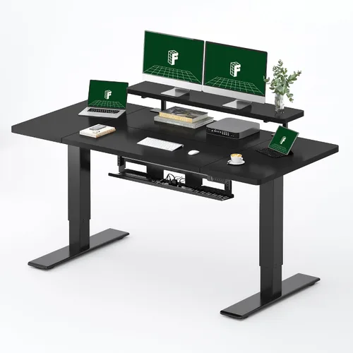 Miniatura 37 de FLEXISPOT Escritorio Eléctrico de Pie de Una Pieza, 40 x 24 Pulgadas Escritorio Ajustable con Superficie Sin Costuras, Controlador de Memoria