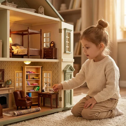 Miniatura 5 de Estantería de casa de muñecas a escala 1:12, gabinete de almacenamiento modelo de casa de muñecas, estantería en miniatura de madera sin terminar