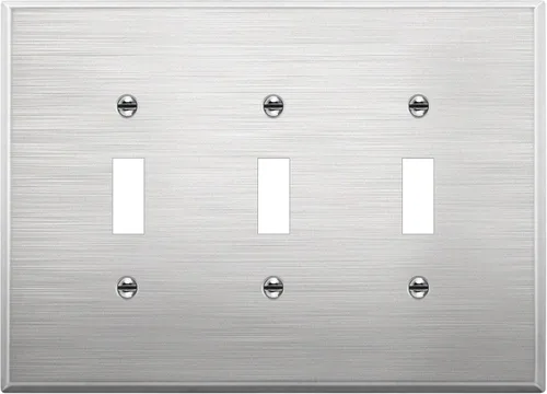 Miniatura 37 de LIDER Placa de Pared de Metal para Interruptor de Luz de Palanca, Cubierta de Interruptor de Acero Inoxidable, Resistente a la Corrosión