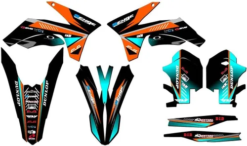Miniatura 7 de Kit de base gráfica SXF Surge Black Senge 2011-2012 compatible con KTM