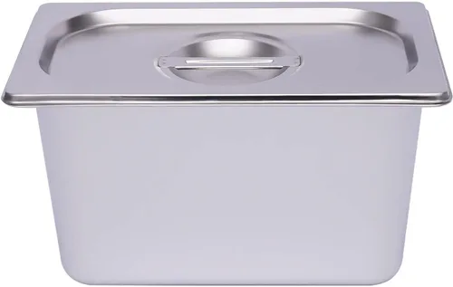 Miniatura 9 de Mesa de vapor Bain Marie de 4 bandejas, mesa de vapor comercial para encimera, calentador de alimentos de 600 W, 16.9 cuartos de galón, calentador