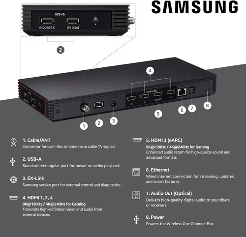Miniatura 3 de Samsung Clase Neo QLED 8K QN990F de 98 pulgadas Smart TV (modelo 2025) Procesador NQ8 AI Gen3, mejora de resolución 8K con IA Pro, Wireless One