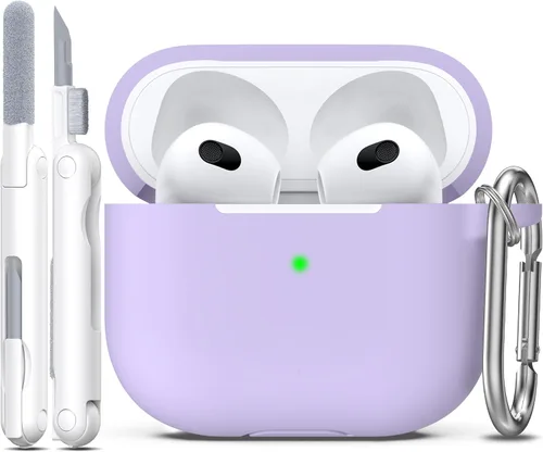 Miniatura 33 de Funda para AirPods con llavero, protección completa, de silicona, accesorios para AirPods, funda para hombres, mujeres y adolescentes, con estuche
