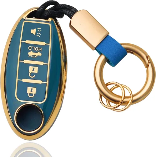 Miniatura 13 de OLLEN Funda para llavero de TPU de 4 botones con anillo sin tornillos, apta para Nissan Altima Sentra Maxima Murano Rogue Armada Pathfinder, funda