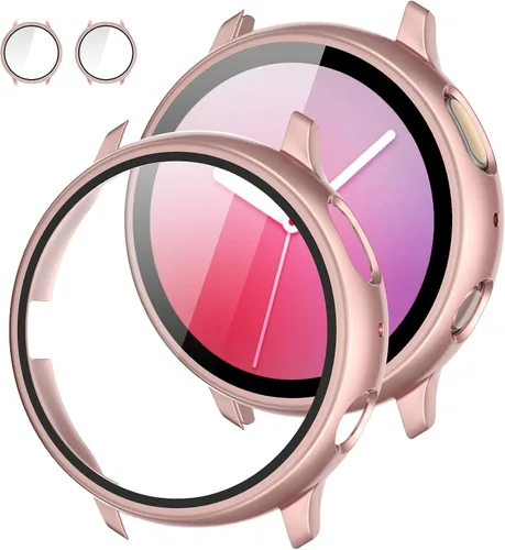 Miniatura 2 de Tensea - 2 fundas protectoras compatibles con pantalla Samsung Galaxy Watch Active 2, 44 mm, 40 mm, protectora de TPU suave, cubierta completa
