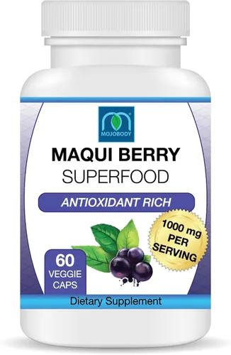 Cápsulas de bayas Maqui, Maqui Forza Ricas en Antioxidantes, 1000 mg por porción, 60 cápsulas vegetales