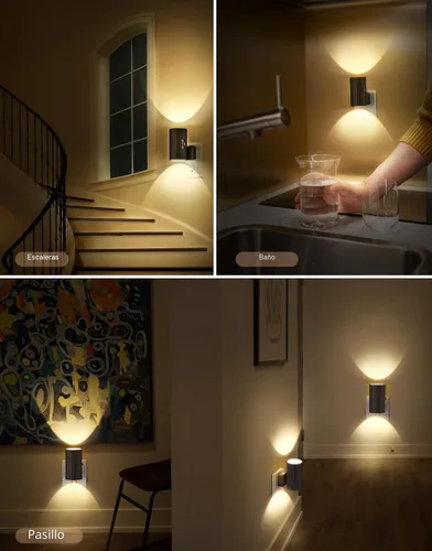 Miniatura 5 de Luces nocturnas enchufables a la pared, luz nocturna LED enchufable, sensor de luz del atardecer al amanecer, luz de pared de brillo ajustable