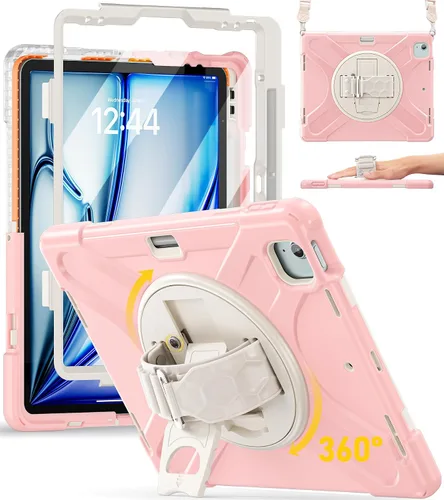Miniatura 33 de BRAECN Funda para iPad Air de 11 pulgadas 2026 (M4) 2025 (M3) 2024 (M2), iPad Pro de 11 pulgadas (4ª/3ª/2ª/1ª) y Air 10.9 pulgadas (5ª/4ª) con Rosa