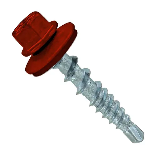 Miniatura 34 de Fasteners Plus ST Fastening Kwikseal Woodbinder Tornillos de Metal a Madera #10 X 1 Burgundy con Arandela de Goma EPDM, 250 Unidades - Diseñados
