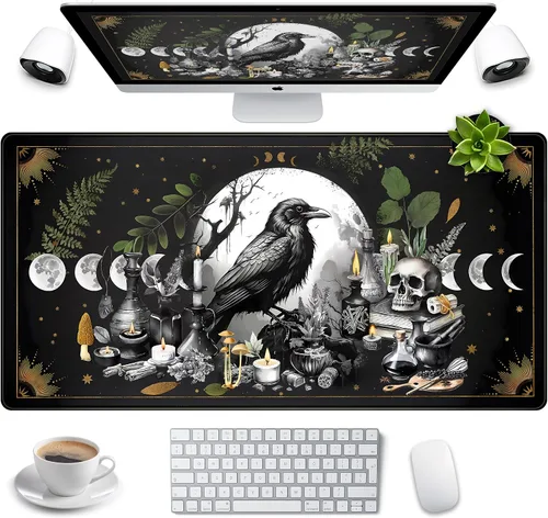 Miniatura 12 de Alfombrilla de escritorio Anime Kawaii Mousepad Linda Japonesa Alfombrilla de mouse grande para juegos XXL, Alfombrilla de teclado de laptop Azul