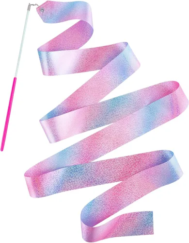 Miniatura 8 de 14 piezas de cintas brillantes de danza para niños y niñas, princesa, sirena, ballet, bailarina, gimnasia, artículos para fiestas de cumpleaños