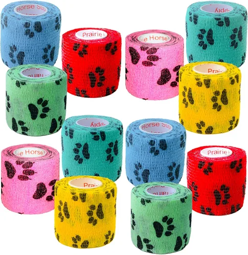 Miniatura 14 de Cinta adhesiva para veterinarios (negro) (paquete de 2) (2 pulgadas x 15 pies), autoadhesiva, adherente, cohesiva, flexible, autoadhesiva, rollo