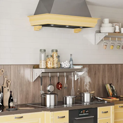 Miniatura 6 de Paquete de 2 estantes de almacenamiento multifuncionales de metal con tapa trasera para cocina, [certificado NSF] Estante de montaje en pared de Dos