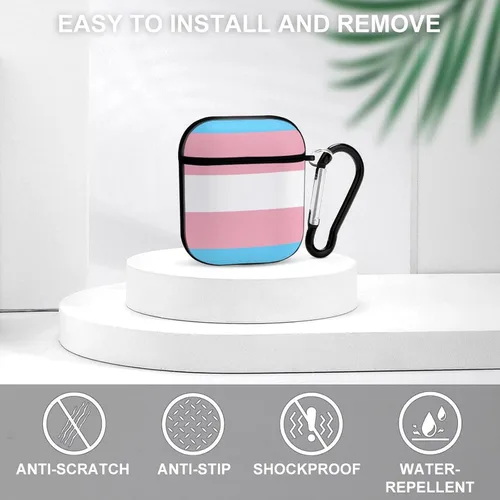 Miniatura 3 de Compatible con Airpods 2 y 3 para Airpods (bandera del orgullo transgénero)