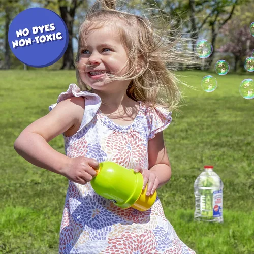 Miniatura 4 de Little Kids Bubbles by Fubbles Fabricado en los Estados Unidos Solución de burbujas no tóxicas de 64 onzas Solución de recarga para máquinas