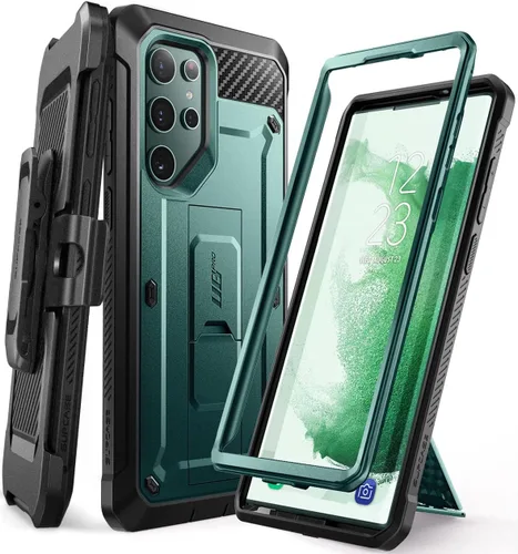 Miniatura 11 de SUPCASE Funda para Samsung Galaxy S22 Ultra con Soporte (Unicorn Beetle Pro), [Marco Frontal Integrado y Clip para Cinturón]