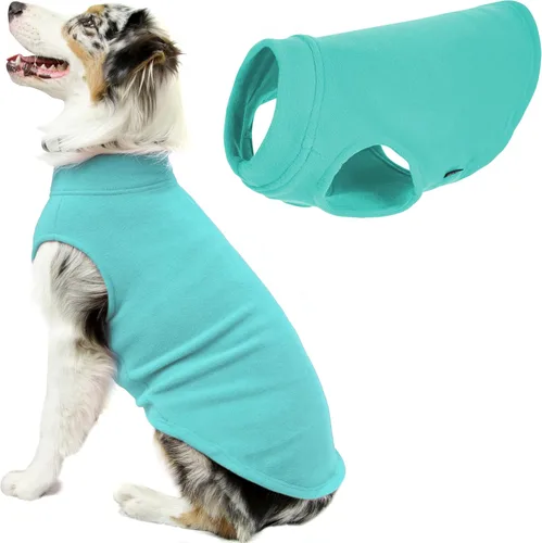 Miniatura 38 de Gooby - Chaleco de Vellón Elástico, Chaleco de Vellón Tipo Pullover Chaqueta Suéter para Perros, Azul Argyle, Extra Pequeño