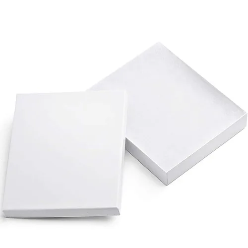 Miniatura 12 de MESHA - Cajas para joyería, de 3.5 x 3.5 x 1 pulgadas, de cartón con relleno de algodón, para regalo Blanco