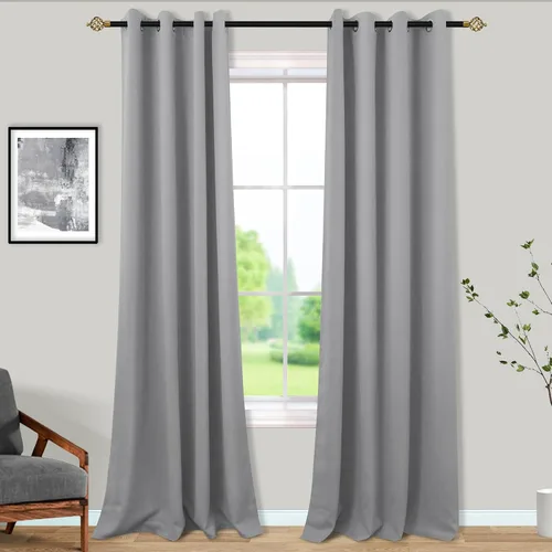 Miniatura 102 de Mrs.Naturall Cortinas Azul Real para Dormitorio, Cortinas Opacas Cortas Medianas Azul Cobalto para Cocina Decoración de Habitación de Adolescentes
