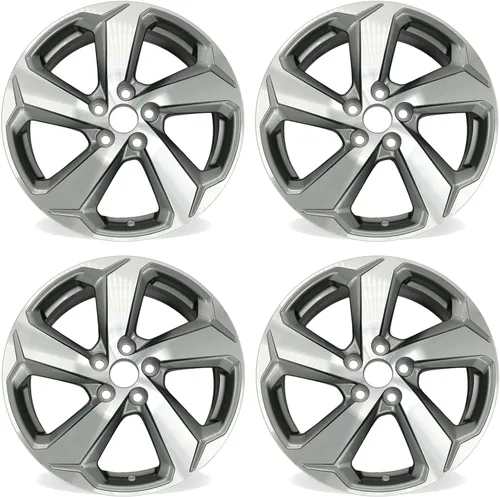 Nuevo juego de llantas de aleación de 18 pulgadas y 18 x 7 pulgadas para Toyota RAV 4 2021-2022 | Llanta de repuesto de diseño OEM | Gris oscuro