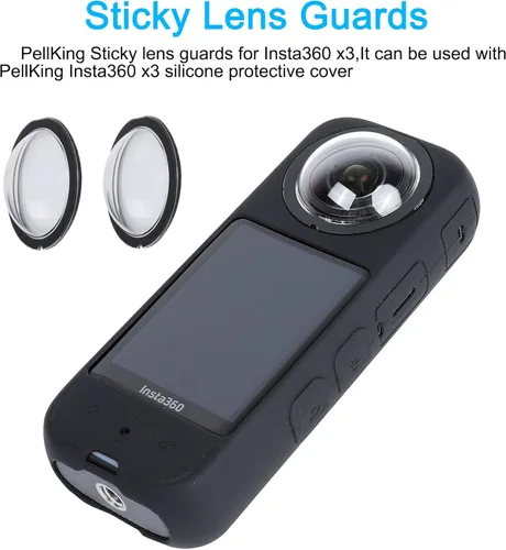 Miniatura 2 de PellKing Kit de accesorios de protección de cámara para Insta360 X3, Insta 360 X3, incluye protector de lente/cubierta protectora