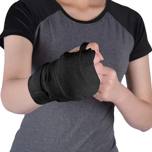Miniatura 8 de 2 piezas de boxeo vendaje elástico de compresión para muñeca, guantes interiores de entrenamiento para artes marciales, kickboxing, muay thai
