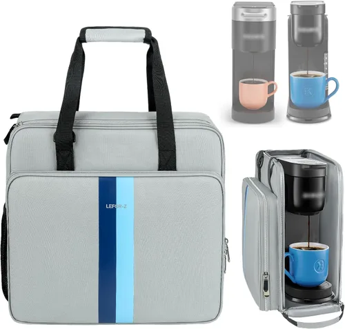 Miniatura 8 de LEFOR·Z Bolsa de viaje para cafetera, compatible con Keurig K-Mini, funda de transporte para cafetera de una sola porción compatible con K-Mini Plus