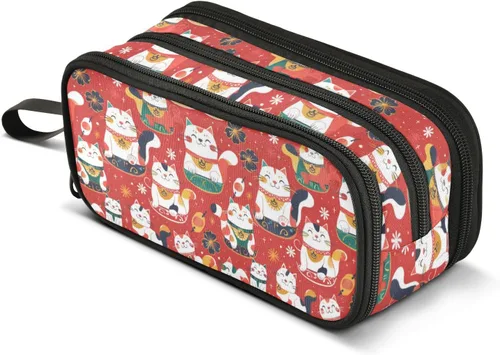 Miniatura 28 de MNSRUU Estuche grande para lápices, estuche estético con diseño de rana linda, organizador de marcadores, caja de lápices para niñas, niños