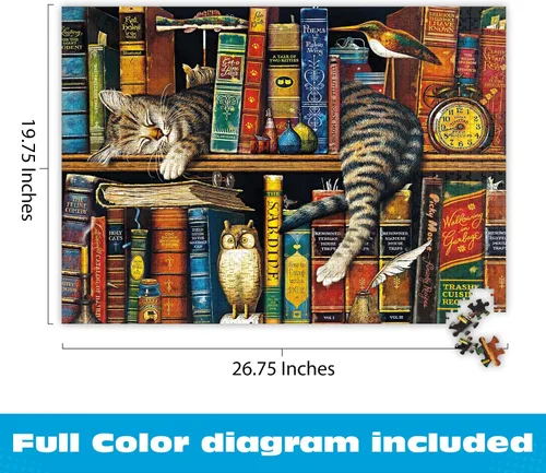 Miniatura 3 de Buffalo Games - Rompecabezas de 1000 piezas Charles Wysocki Frederick The Literate, fabricado en Estados Unidos, tablero reciclado premium, diagrama