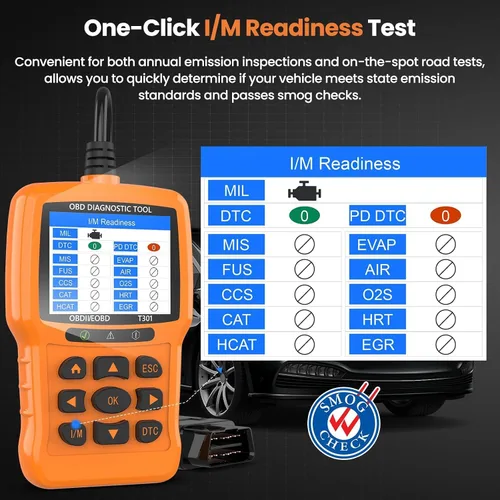 Miniatura 4 de Beaspire Herramienta de diagnóstico del escáner OBD2, lector OBD2 de código de luz del motor con reinicio, preparación I/M, probador de batería
