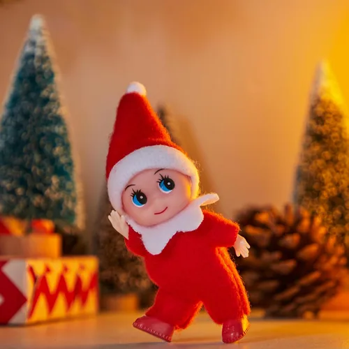 Miniatura 6 de JOYIN 1 paquete de muñeco de elfo rojo de Navidad de felpa suave para niños y adultos, accesorios, regalos de fiesta de Navidad, suministros