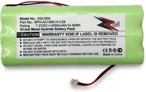 Miniatura 4 de Batería de 7.2 V compatible con 6PH-AA1500-H-C28 DSC9047 Power Series Sistema de alarma ADT DSC Back-Up SCW9045 SCW9047 2000mAh
