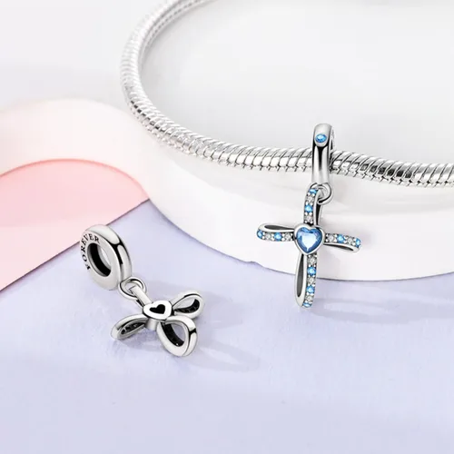 Miniatura 2 de LeeFeel Forever Mom Sister Friend Charms Exquisitos dijes de cuentas de cohete