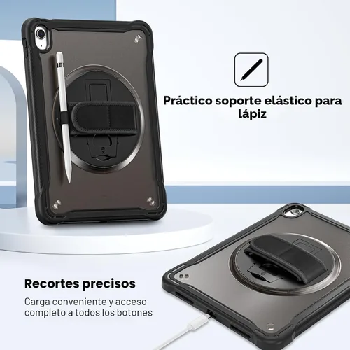 Miniatura 3 de ProCase Funda para iPad de 11ª generación A16 2025/iPad de 10.9 pulgadas 2022, resistente a prueba de golpes con correa de mano, protección