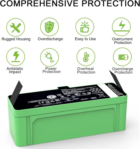 Miniatura 6 de Batería de Reemplazo Mejorada de 3300mAh 1800LI para iRobot Roomba 500/600/700/800/900 Series Compatible con Roomba 895 890 877 695 690 680 677 675