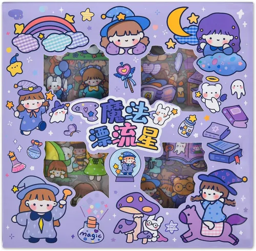 Adhesivos de osos de dibujos animados kawaii lindos - 100 hojas, conejo transparente, suministros de PET para diario, calcomanías para calendario,