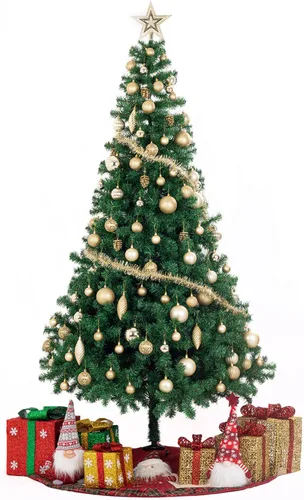 Miniatura 2 de Ogrmar Juego de 119 adornos de bolas para árbol de Navidad, formas y tamaños variados, decoración colgante irrompible con paquete de regalo portátil