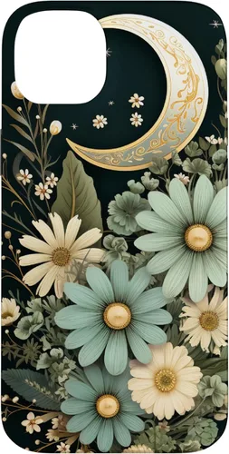 Miniatura 14 de Funda botánica de flores silvestres para iPhone 13 verde salvia
