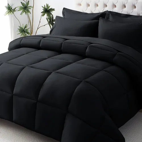 Miniatura 21 de JOLLYVOGUE Juego de edredón individual XL, cama ultrasuave en una bolsa, tamaño individual XL, 5 piezas, juego de ropa de cama certificado Oeko-TEX