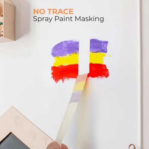 Miniatura 7 de Paquete de 2 Cinta de Enmascarar Blanca - Cinta de Pintor de 1 Pulgada de Ancho - Multisuperficie, Resistente al Agua, Uso Interior y Exterior - 180