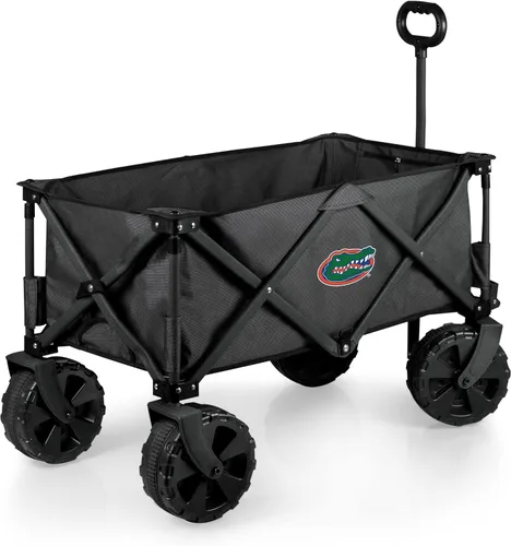 Miniatura 38 de PICNIC TIME NCAA Adventure Wagon Elite - Carro de playa plegable todo terreno con ruedas grandes, tapa superior de mesa y forro suave para enfriar